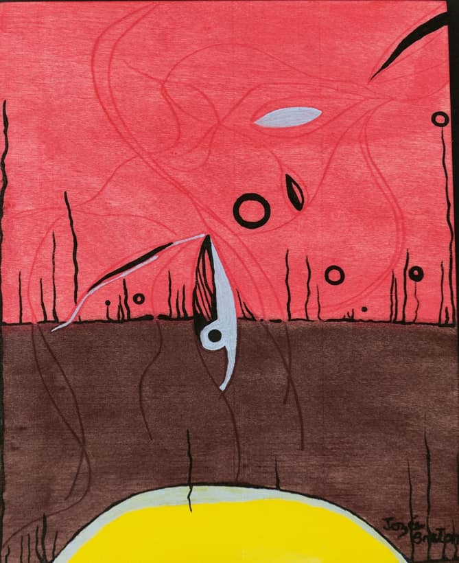 Toile « Plongeur » de l'artiste Jozée Breton